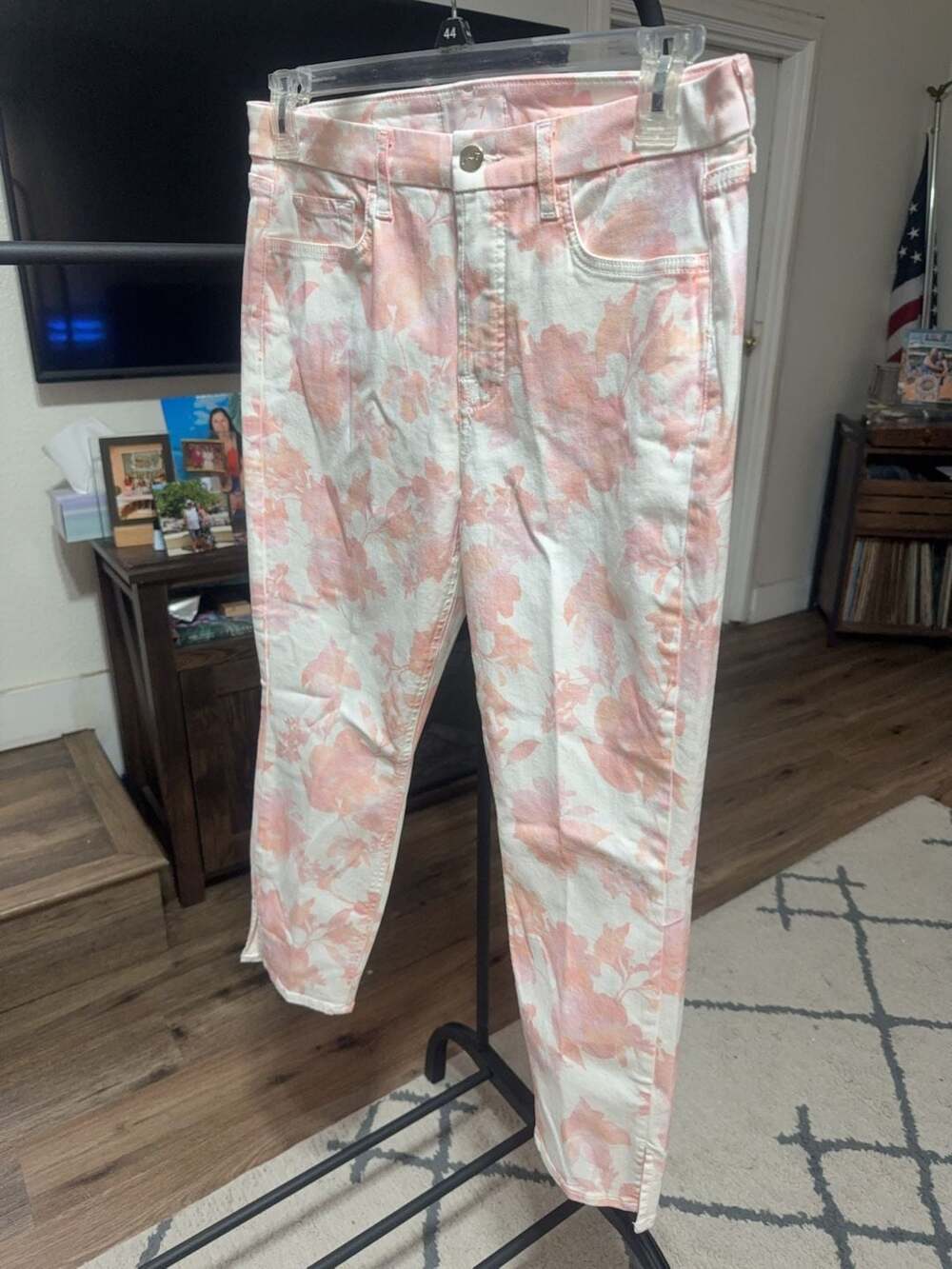 Jen7 Floral Print Ankle Jeans